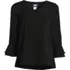 Women's 3/4 Flutter Sleeve Crepe Blouse, Front