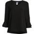 Women's Petite 3/4 Flutter Sleeve Crepe Blouse, Front
