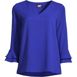 Women's 3/4 Flutter Sleeve Crepe Blouse, Front