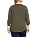 Women's Plus Size Supima Micro Modal 3/4 Sleeve Split Neck Tunic, Back