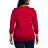 Women's Plus Size Supima Micro Modal 3/4 Sleeve Split Neck Tunic, Back