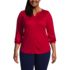 Women's Plus Size Supima Micro Modal 3/4 Sleeve Split Neck Tunic, Front