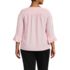 Women's Plus Size 3/4 Flutter Sleeve Crepe Blouse, Back