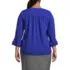 Women's Plus Size 3/4 Flutter Sleeve Crepe Blouse, Back