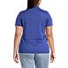 Women's Plus Size Rapid Dry Short Sleeve Striped Polo Shirt, Back
