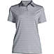 Women's Plus Size Rapid Dry Short Sleeve Striped Polo Shirt, Front