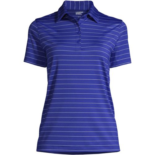 Women's Rapid Dry Short Sleeved Striped Polo Shirt