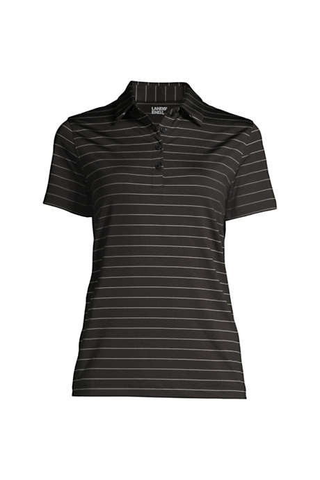 Women's Rapid Dry Short Sleeved Striped Polo Shirt