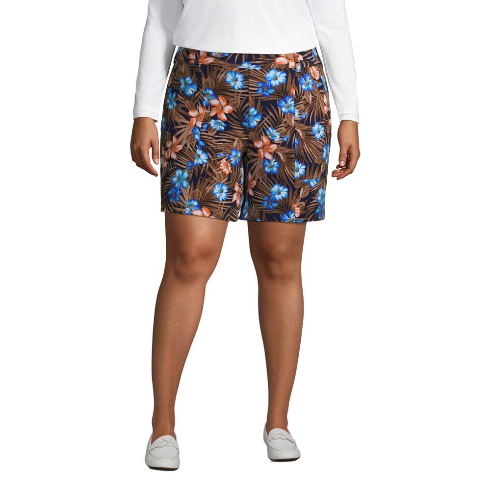 Women's Plus Size Mid Rise Starfish Knit 7 Utility Shorts