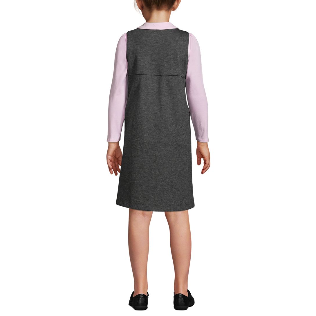 School Uniform Girls Ponte Pleat Jumper Top of Knee