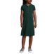 Girls Short Sleeve Mesh Polo Dress at the Knee, Front