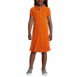 Girls Short Sleeve Mesh Polo Dress at the Knee, Front