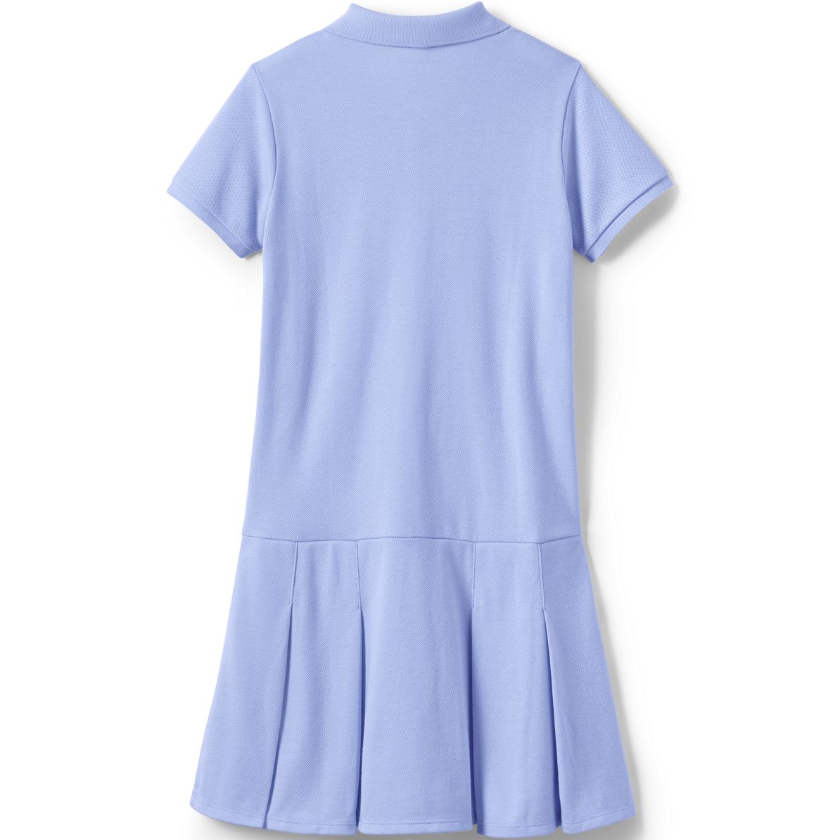 School Uniform Girls Short Sleeve Mesh Polo Dress at the Knee