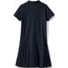 Girls Short Sleeve Mesh Polo Dress at the Knee, Back