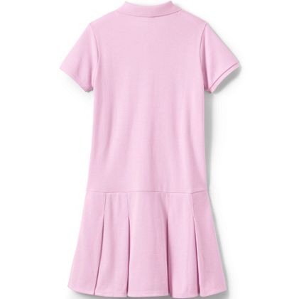 Girls Short Sleeve Mesh Polo Dress at the Knee - image 1