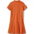 Girls Short Sleeve Mesh Polo Dress at the Knee, Back