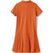 Girls Short Sleeve Mesh Polo Dress at the Knee, Back