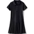 Girls Short Sleeve Mesh Polo Dress at the Knee, Front