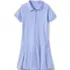 Girls Short Sleeve Mesh Polo Dress at the Knee, Front