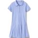 Girls Short Sleeve Mesh Polo Dress at the Knee, Front