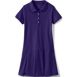 Girls Short Sleeve Mesh Polo Dress at the Knee, Front