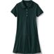 Girls Short Sleeve Mesh Polo Dress at the Knee, Front