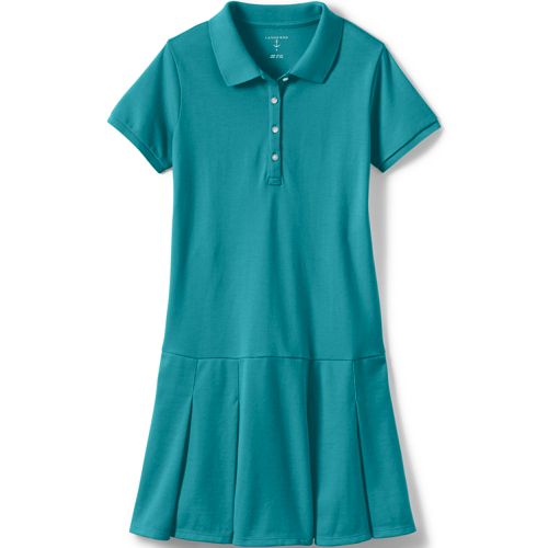 School Uniform Girls Long Sleeve Peter Pan Collar Polo Shirt