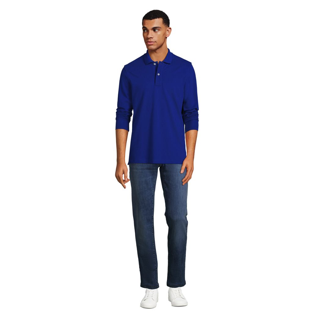 Men's Comfort First Long Sleeve Mesh Polo