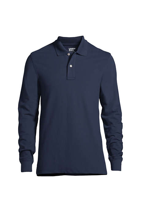 Men's Comfort First Long Sleeve Solid Mesh Polo