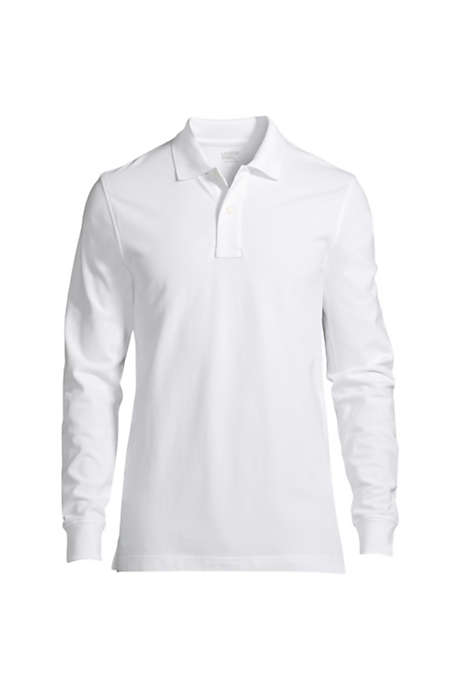 Men's Comfort First Long Sleeve Solid Mesh Polo