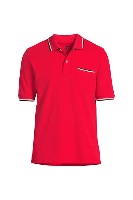 Men's Short Sleeve Comfort-First Mesh Polo Shirt With Pocket