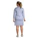 Women's Plus Size Supima Cotton 3/4 Sleeve Polo Dress, Back