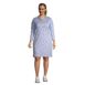 Women's Plus Size Supima Cotton 3/4 Sleeve Polo Dress, Front