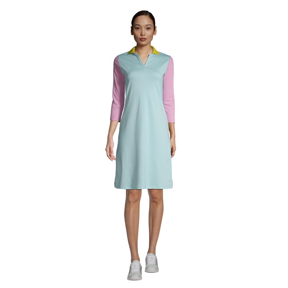 Women's Supima Cotton 3/4 Sleeve Polo Dress