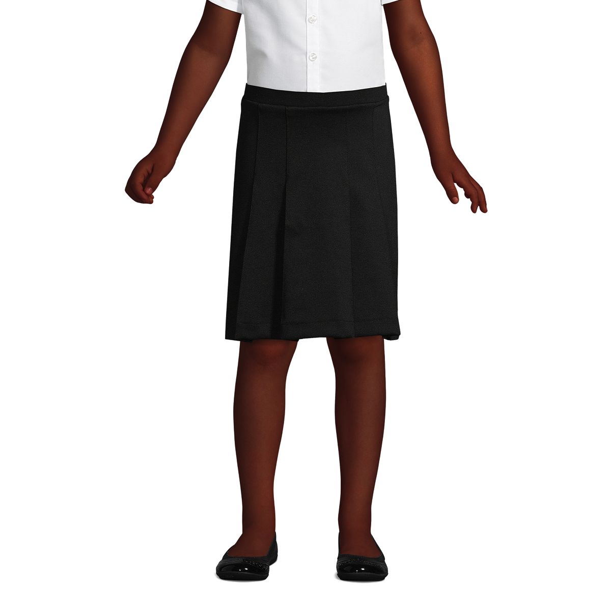 Girls Ponte Pleat Skirt at the Knee