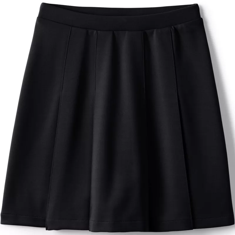 Girls Ponte Pleat Skirt Top of Knee, Front