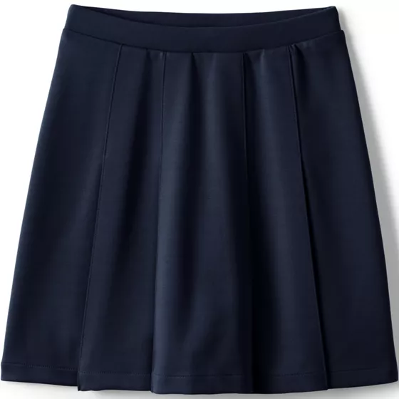School Uniform Girls Ponte Pleat Skirt Top of Knee - primary