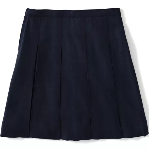 School Uniform Girls Box Pleat Skirt Below the Knee, Back