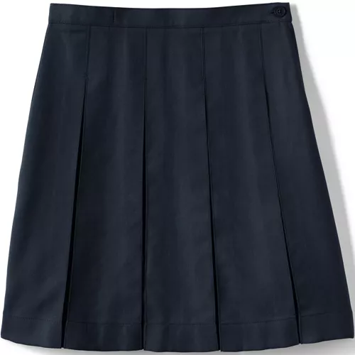 School Uniform Girls Box Pleat Skirt Below the Knee, Front
