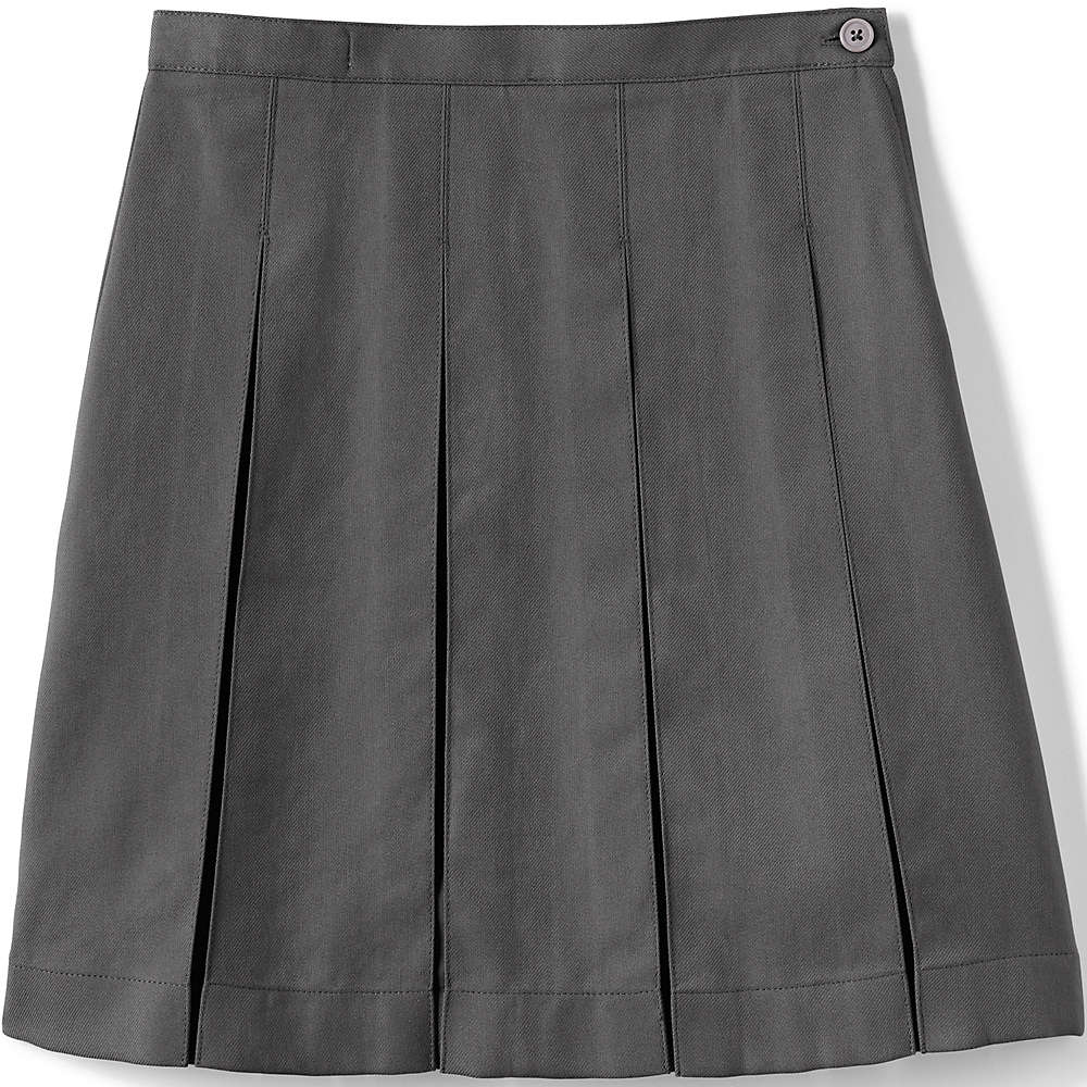 Girls Box Pleat Skirt Below the Knee, Front