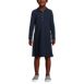 Girls Long Sleeve Mesh Polo Dress at the Knee, Front