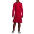 Girls Long Sleeve Mesh Polo Dress at the Knee, Front