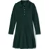 Girls Long Sleeve Mesh Polo Dress at the Knee, Front
