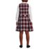 School Uniform Girls Plaid Jumper Top of Knee, Back