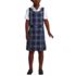 School Uniform Girls Plaid Jumper Top of Knee, Front