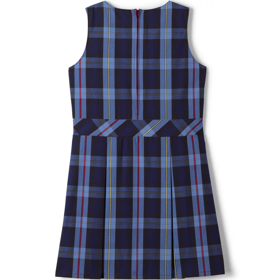 School Uniform Girls' Plaid Jumper Top Of Knee view 3