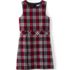 School Uniform Girls Plaid Jumper Top of Knee, Front