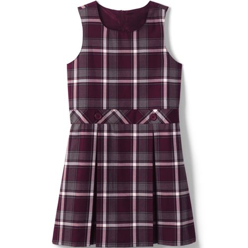 Girls Plaid Jumper Top of Knee