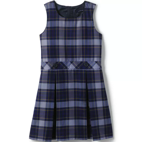 School Uniform Girls Plus Plaid Jumper Top of Knee - primary