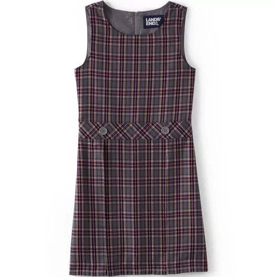 Girls Plaid Jumper Top of Knee - primary